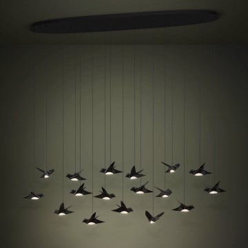 Eglo - Led Dimmable κρεμαστό φωτιστικό οροφής 17xLED/3W/230V 3000K μαύρο