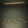 Eglo - Led Dimmable κρεμαστό φωτιστικό οροφής 17xLED/3W/230V 3000K χρυσό