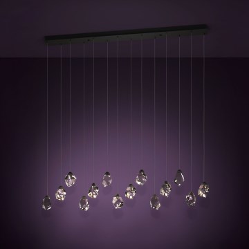 Eglo - Led Dimmable κρεμαστό φωτιστικό οροφής 14xLED/3W/230V 3000K μαύρο/διαφανές
