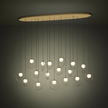 Eglo - Led Dimmable κρεμαστό φωτιστικό οροφής 17xLED/3W/230V 3000K χρυσό