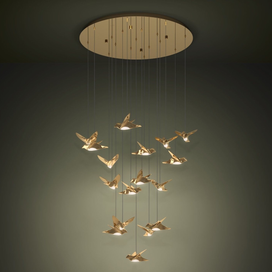 Eglo - Led Dimmable κρεμαστό φωτιστικό οροφής 17xLED/3W/230V 3000K χρυσό