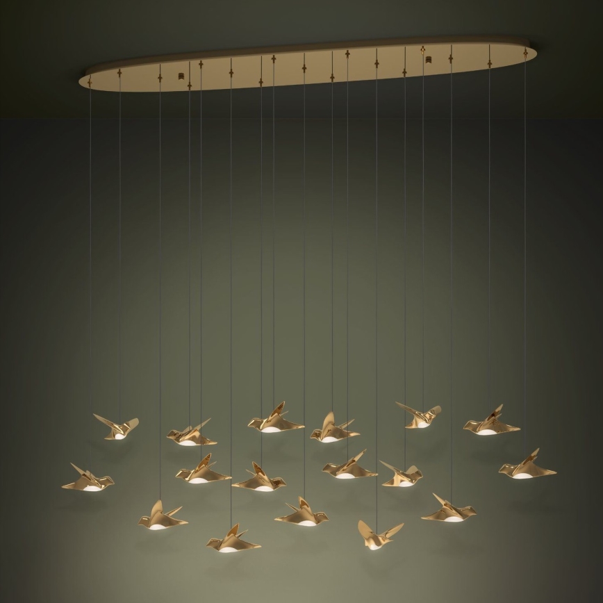 Eglo - Led Dimmable κρεμαστό φωτιστικό οροφής 17xLED/3W/230V 3000K χρυσό