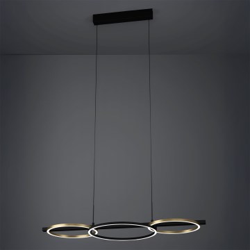 Eglo - Led Dimmable κρεμαστό φωτιστικό οροφής 2xLED/12,5W/230V + LED/15,5W 3000K μαύρο