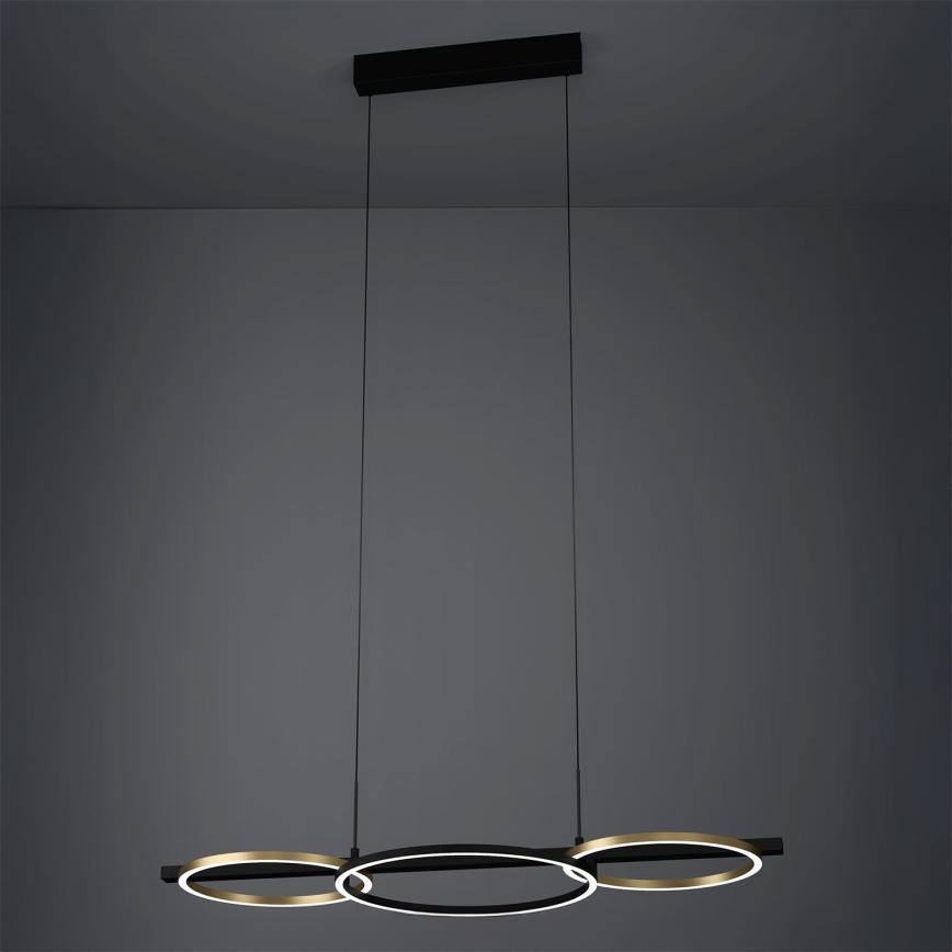 Eglo - Led Dimmable κρεμαστό φωτιστικό οροφής 2xLED/12,5W/230V + LED/15,5W 3000K μαύρο