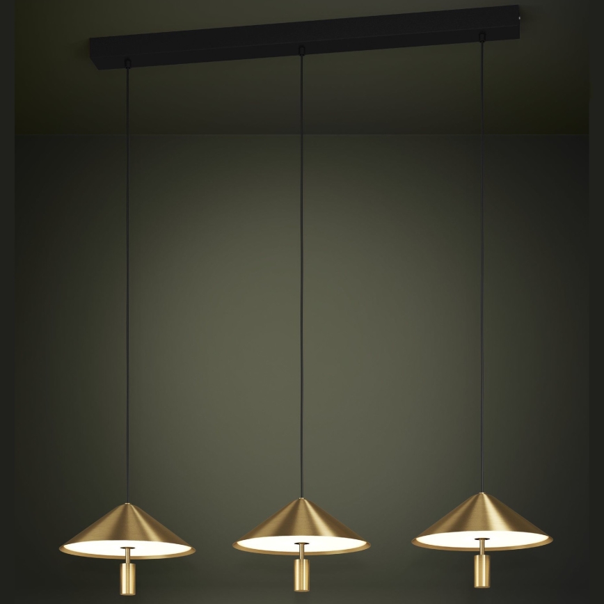 Eglo - Led Dimmable κρεμαστό φωτιστικό οροφής 3xLED/12W/230V 3000K χρυσό