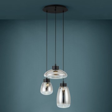 Eglo - Led Dimmable κρεμαστό φωτιστικό οροφής 3xLED/5,4W/230V 2700K φιμέ