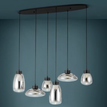 Eglo - Led Dimmable κρεμαστό φωτιστικό οροφής 6xLED/5,4W/230V 2700K φιμέ