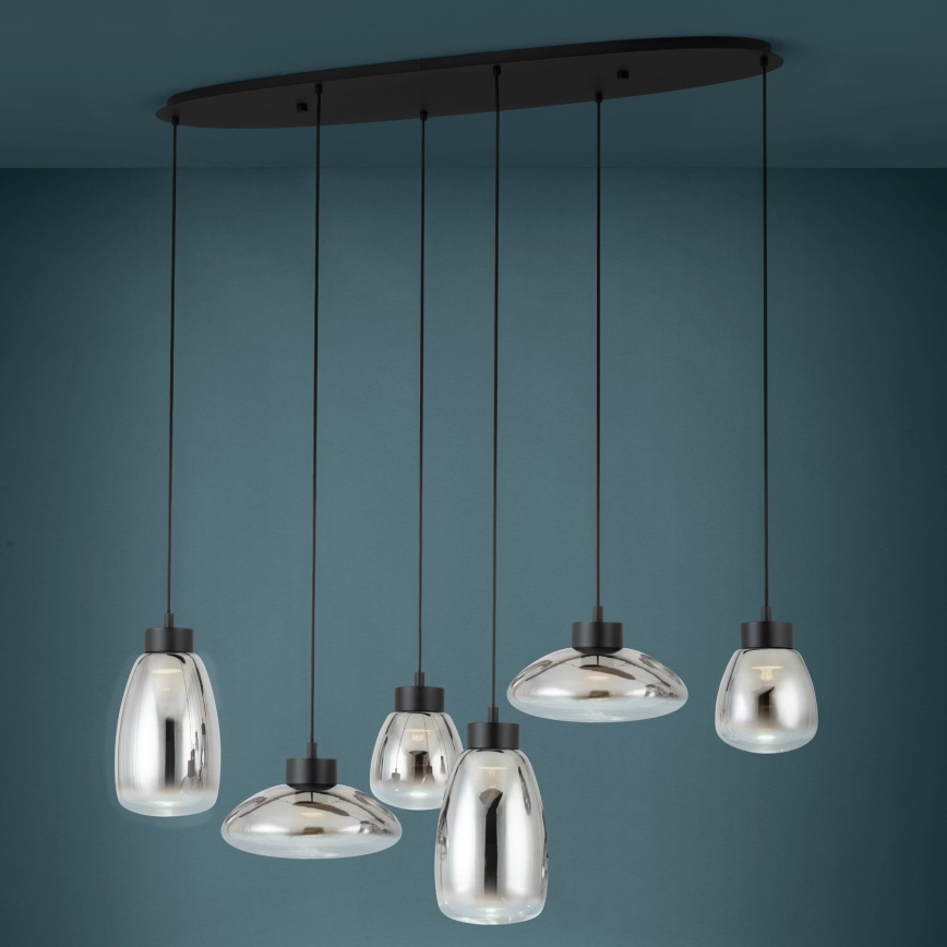 Eglo - Led Dimmable κρεμαστό φωτιστικό οροφής 6xLED/5,4W/230V 2700K φιμέ