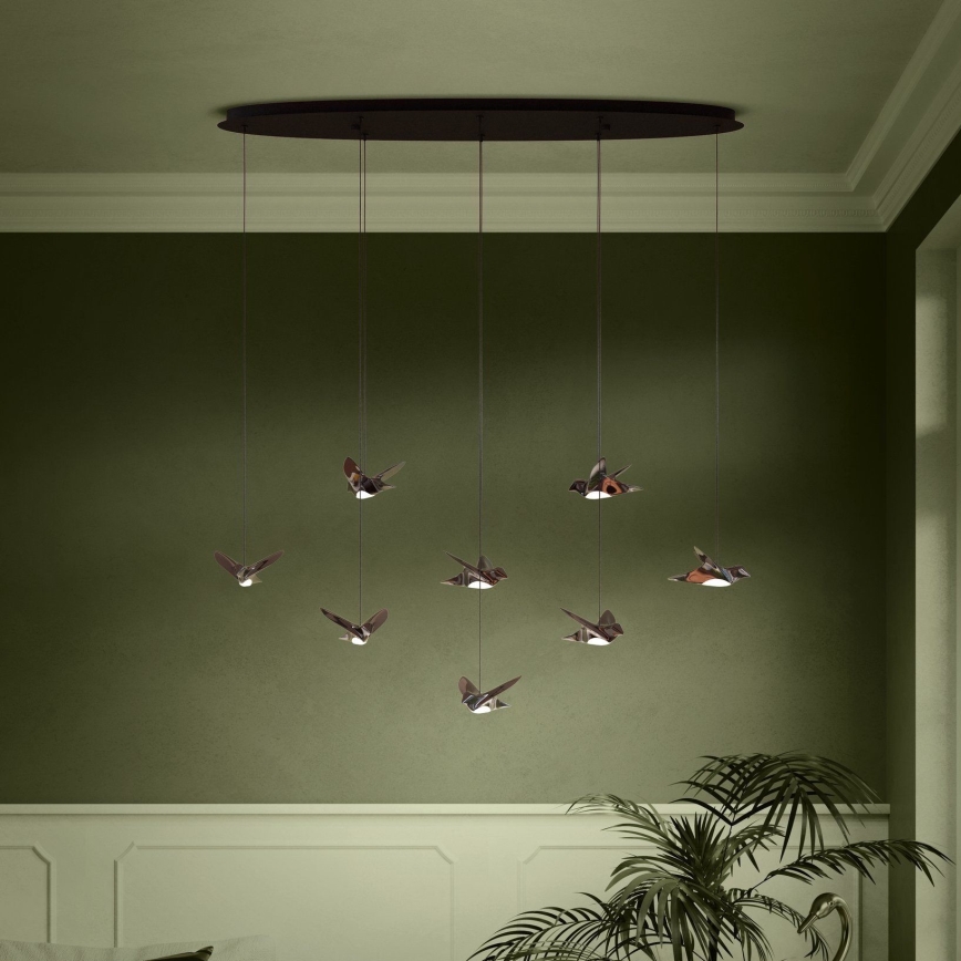 Eglo - Led Dimmable κρεμαστό φωτιστικό οροφής 8xLED/4,2W/230V 3000K μαύρο