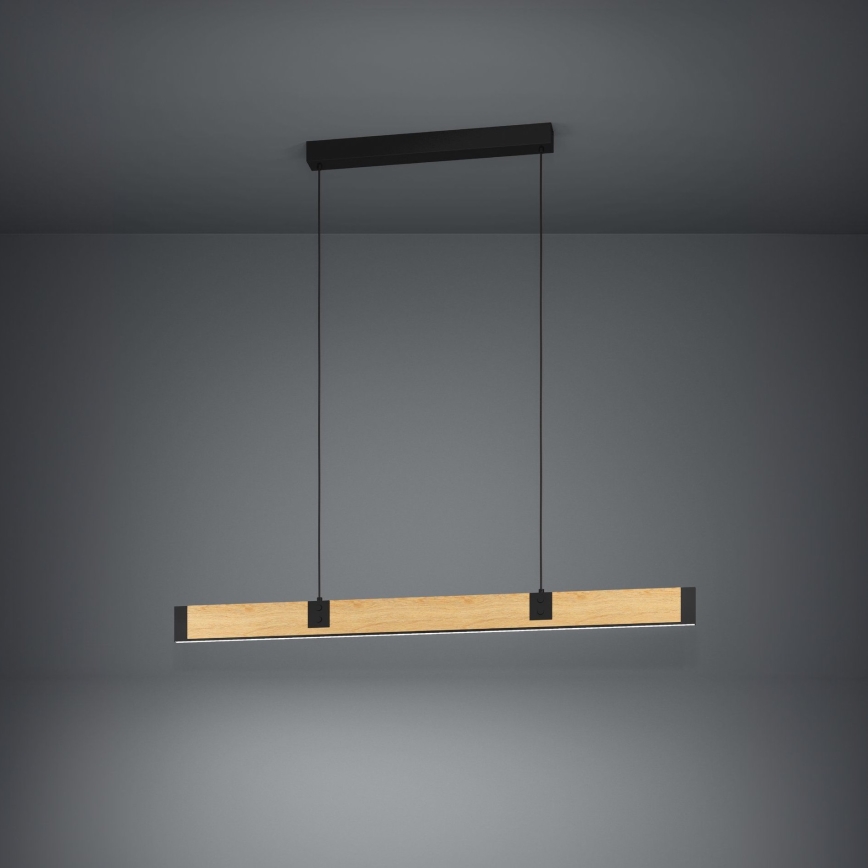Eglo - Led Dimmable κρεμαστό φωτιστικό οροφής LED/28,8W/230V 3000K μαύρο/καφέ