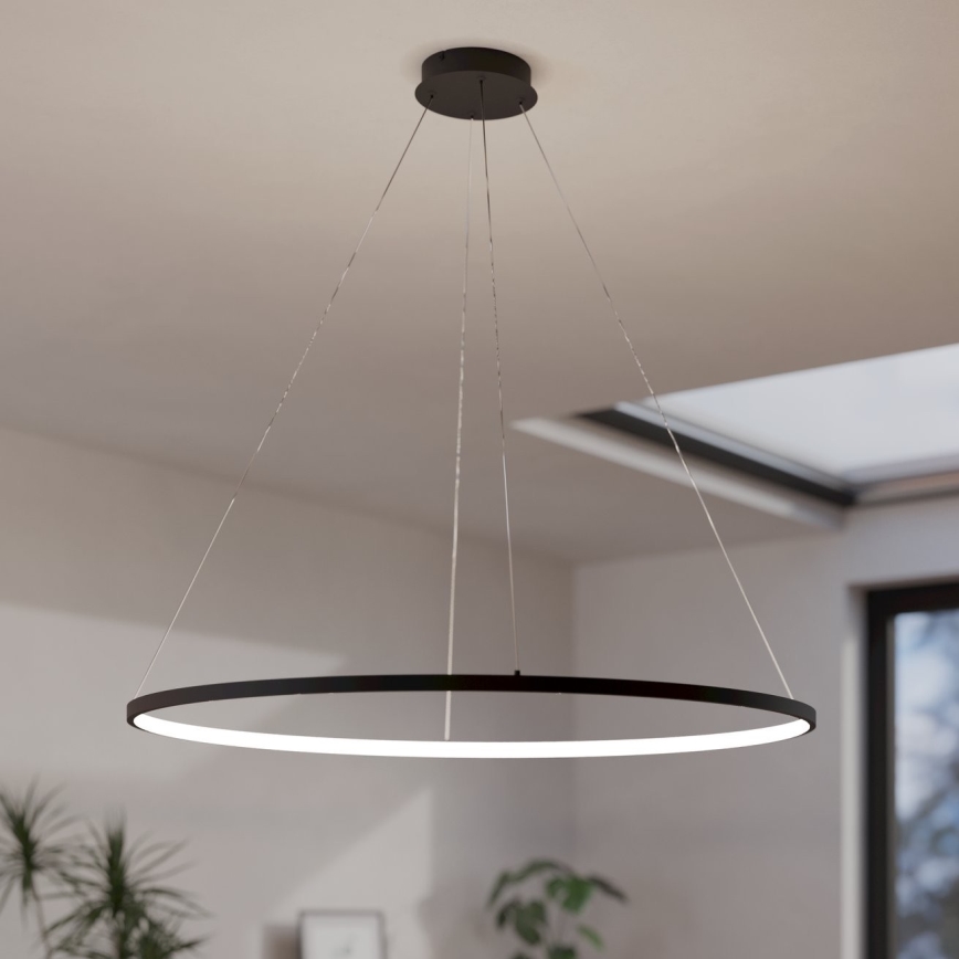 Eglo - Led Dimmable κρεμαστό φωτιστικό οροφής LED/40W/230V 2700-6500K μαύρο + τηλεχειριστήριο
