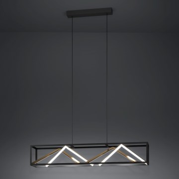 Eglo - Led Dimmable κρεμαστό φωτιστικό οροφής LED/46W/230V 2700-6500K μαύρο/χρυσό + τηλεχειριστήριο