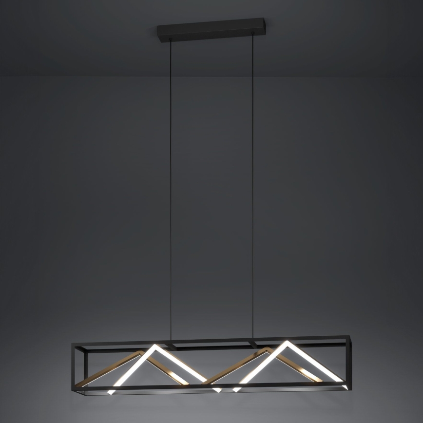 Eglo - Led Dimmable κρεμαστό φωτιστικό οροφής LED/46W/230V 2700-6500K μαύρο/χρυσό + τηλεχειριστήριο