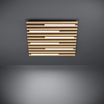 Eglo - LED Dimmable φωτιστικό οροφής 6xLED/8,5W/230V 3000K 57,5x57,5 cm καφέ