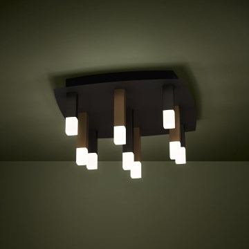 Eglo - LED Dimmable φωτιστικό οροφής 9xLED/3,1W/230V 3000K ανθρακί/χρυσό