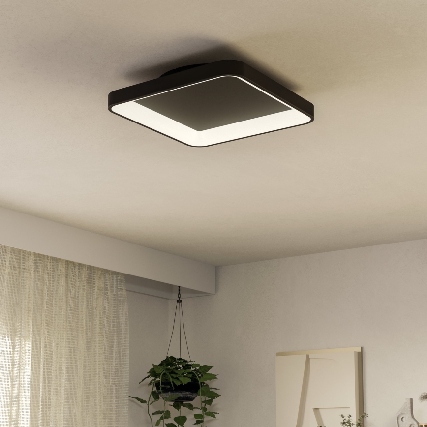 Eglo - LED Dimmable φωτιστικό οροφής LED/12W/230V 2700-6500K μαύρο + τηλεχειριστήριο