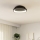 Eglo - LED Dimmable φωτιστικό οροφής LED/12W/230V 2700-6500K μαύρο + τηλεχειριστήριο