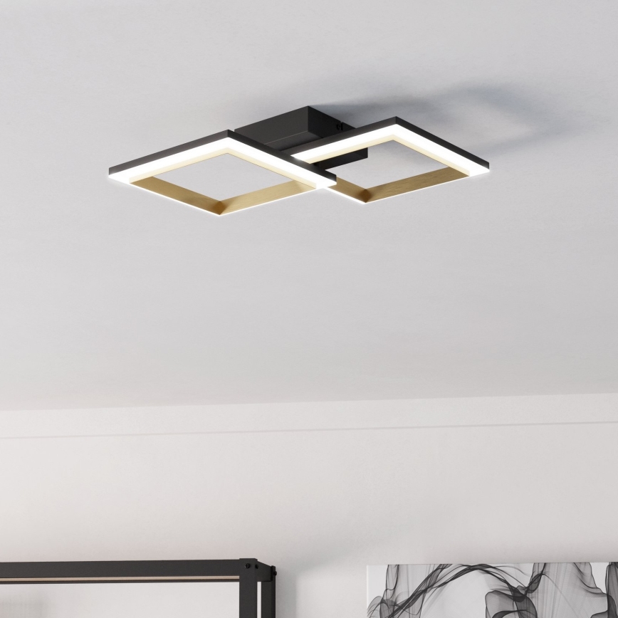 Eglo - LED Dimmable φωτιστικό οροφής LED/18,4W/230V 4000K μαύρο/χρυσό