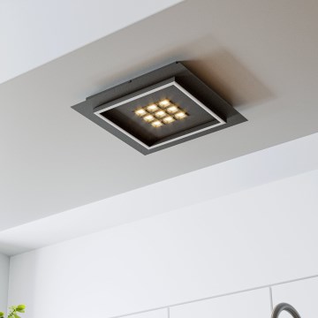 Eglo - LED Dimmable φωτιστικό οροφής LED/21,4W/230V 2700-6500K μαύρο + τηλεχειριστήριο