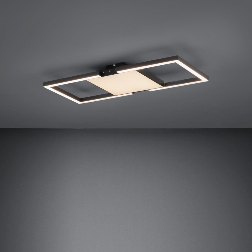Eglo - LED Dimmable φωτιστικό οροφής LED/26,2W/230V 2700-6500K μαύρο + τηλεχειριστήριο