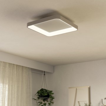 Eglo - LED Dimmable φωτιστικό οροφής LORETELLO LED/12W/230V λευκό + τηλεχειριστήριο