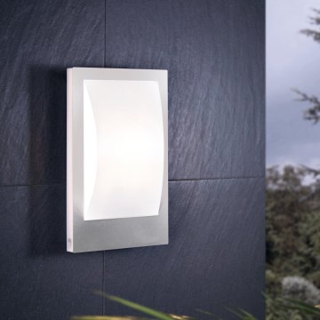Eglo - LED Dimmable φωτιστικό τοίχου εξωτερικού χώρου 1xE27/9W/230V IP44 ματ χρώμιο