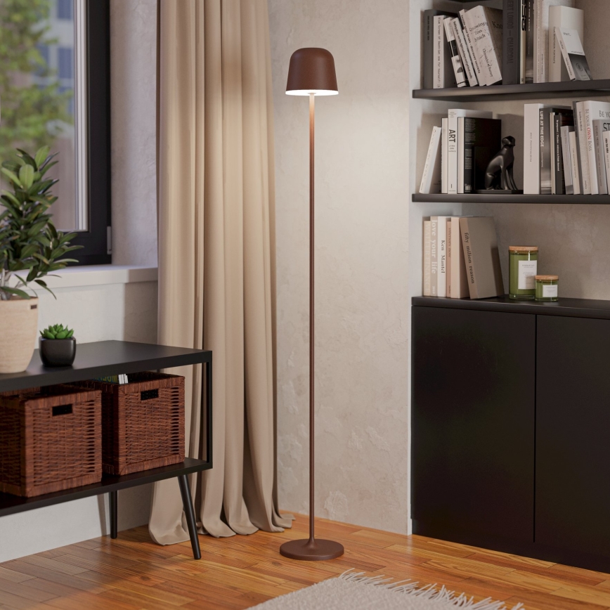 Eglo - LED Dimming Εξωτερικού χώρου επαναφορτιζόμενο επιδαπέδιο φωτιστικό LED/4,3W/230V 2400/3000/4000K IP54 καφέ