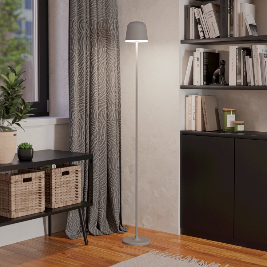 Eglo - LED Dimming Εξωτερικού χώρου επαναφορτιζόμενο επιδαπέδιο φωτιστικό LED/4,3W/5V 2400/3000/4000K IP54 γκρι