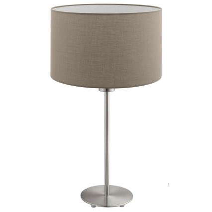 Eglo - LED  Eπιτραπέζιο φωτιστικό TUNJA 1xE27/60W/230V 38,5 cm ματ χρώμιο/taupe