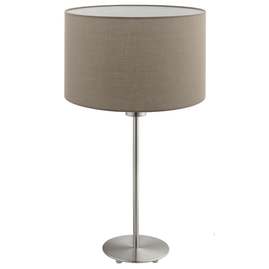 Eglo - LED  Eπιτραπέζιο φωτιστικό TUNJA 1xE27/60W/230V 38,5 cm ματ χρώμιο/taupe