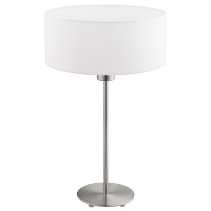 Eglo - LED  Eπιτραπέζιο φωτιστικό TUNJA 1xE27/60W/230V 38,5 cm ματ χρώμιο/λευκό