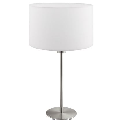 Eglo - LED  Eπιτραπέζιο φωτιστικό TUNJA 1xE27/60W/230V 38,5 cm ματ χρώμιο/λευκό