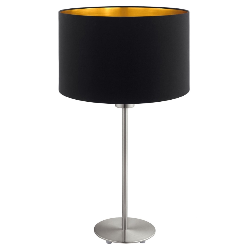 Eglo - LED  Eπιτραπέζιο φωτιστικό TUNJA 1xE27/60W/230V 38,5 cm ματ χρώμιο/μαύρο