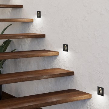 Eglo - LED Φωτιστικό σκάλας LED/2W/230V μαύρο