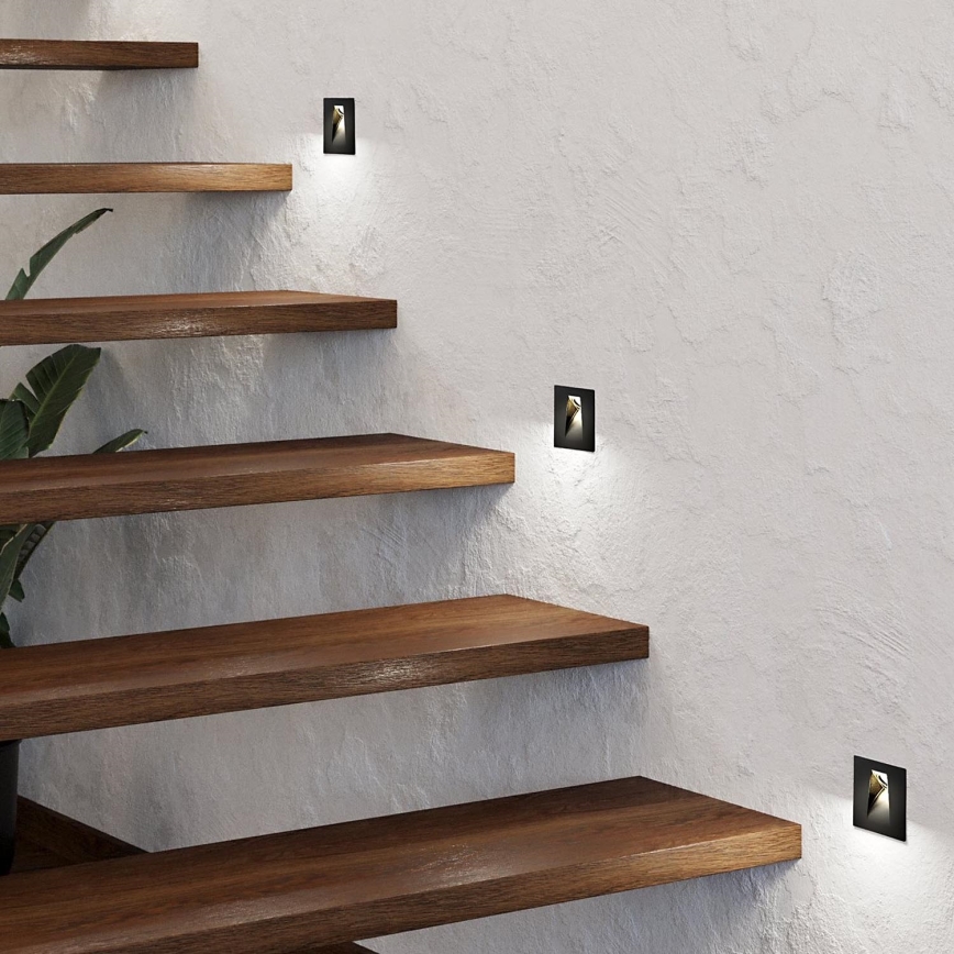 Eglo - LED Φωτιστικό σκάλας LED/2W/230V μαύρο