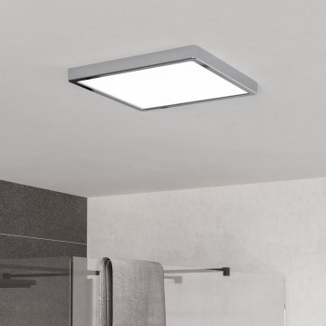 Eglo - LED φωτιστικό οροφής μπάνιου LED/13W/230V 2700/4000/6500K 29x29 cm IP44 γυαλιστερό χρώμιο