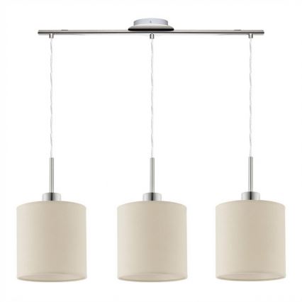 Eglo - LED κρεμαστό φωτιστικό σε καλώδιο TUNJA 3xE27/60W/230V εκρού