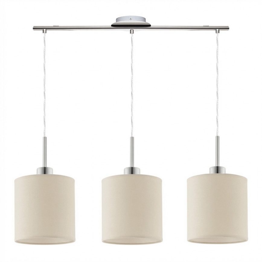Eglo - LED κρεμαστό φωτιστικό σε καλώδιο TUNJA 3xE27/60W/230V εκρού