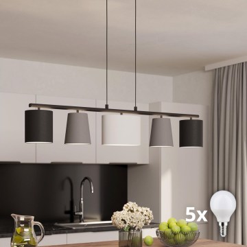Eglo - LED Κρεμαστό φωτιστικό με καλώδιο 5xE14/25W/230V