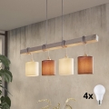 Eglo - LED κρεμαστό φωτιστικό με καλώδιο TOWNSHEND 4xE27/60W/230V