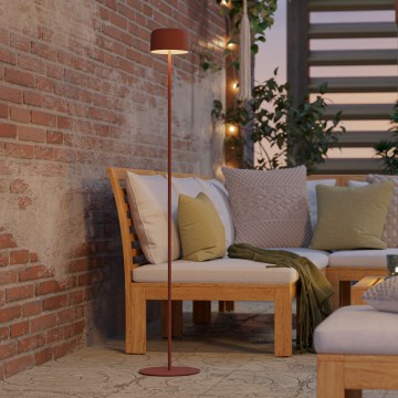 Eglo - LED ηλιακή επαναφορτιζόμενη επιδαπέδια λάμπα αφής LED/2,8W/3,7V 1800 mAh IP44 πορτοκαλί