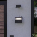 Eglo - LED Ηλιακό επιτοίχιο φωτιστικό με αισθητήρα LED/6,7W/3,7V 2400 mAh IP44 μαύρο
