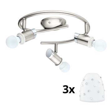 Eglo - LED Σποτ MY CHOICE 3xE14/4W/230V ματ χρώμιο/λευκό