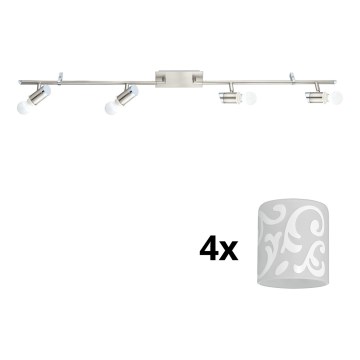 Eglo - LED Σποτ MY CHOICE 4xE14/4W/230V ματ χρώμιο/λευκό