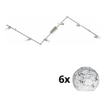 Eglo - LED Σποτ MY CHOICE 6xE14/4W/230V ματ χρώμιο/λευκό/μαύρο