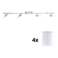 Eglo - LED Σποτ MY CHOICE 4xE14/4W/230V ματ χρώμιο/λευκό
