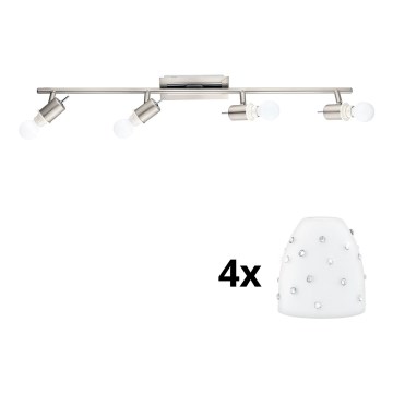 Eglo - LED Σποτ MY CHOICE 4xE14/4W/230V ματ χρώμιο/λευκό