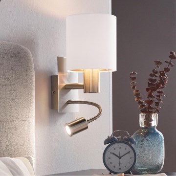 Eglo - LED ρυθμιζόμενο φωτιστικό 1xE27/40W/230V + LED/3,8W λευκό