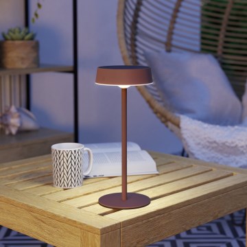 Eglo - LED Ρυθμιζόμενο επιτραπέζιο φωτιστικό αφής με ηλιακή φόρτιση LED/3W/5V 3000-6000K 1800 mAh IP44 πορτοκαλί