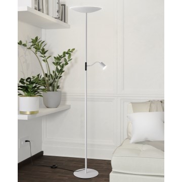 Eglo - LED Ρυθμιζόμενο επιδαπέδιο φωτιστικό LED/26,5W/230V + LED/4W λευκό